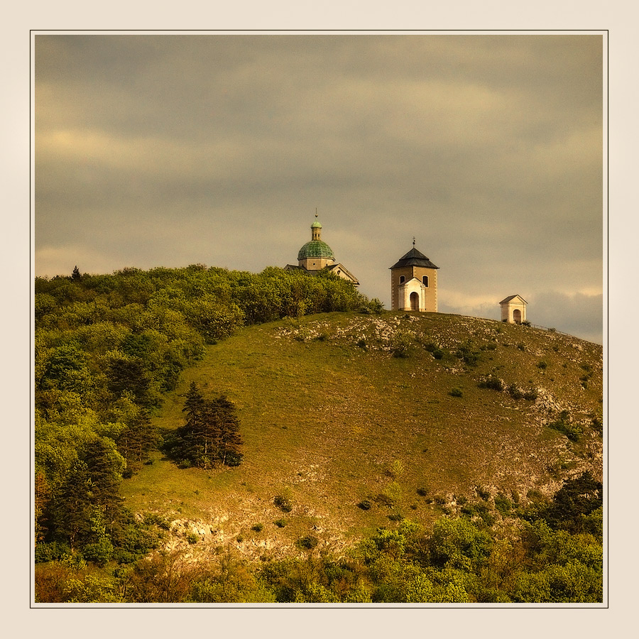 Abbey on the hill | abbey, hill, church, sky