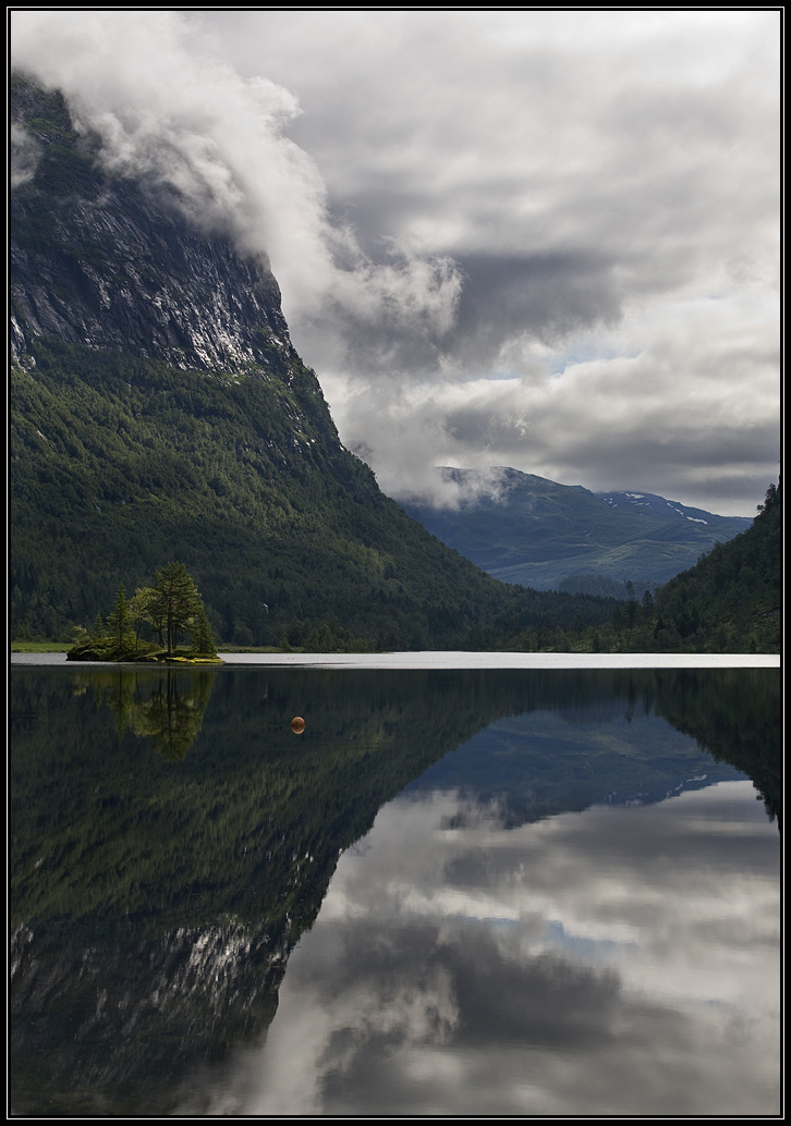 Smooth surface of water, Norway | landscape, nature, Norway, clouds, trees, water, smooth surface, mountains, sky, green