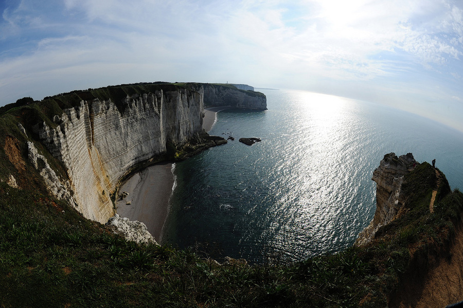 Round bay | bay, sea, cliff, horizon