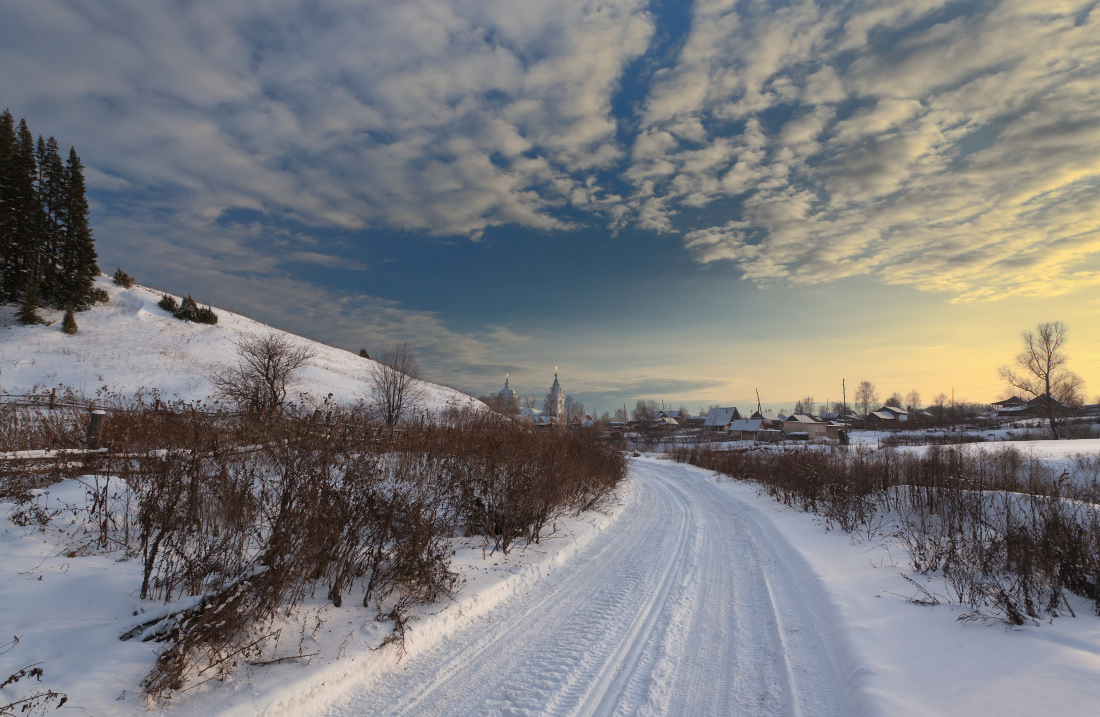 Road in snow | road, path, snow, winter