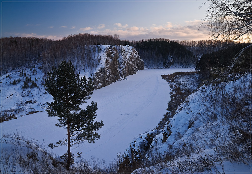 River Iset, winter | landscape, outdoor, nature, winter, snow, trees, forest, Iset , river, clouds