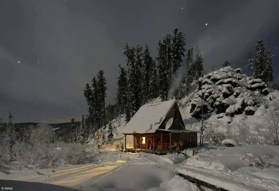 Hunter's house | Hunter's house, light, winter, cedar