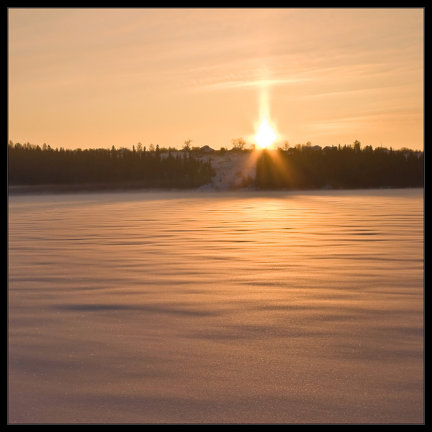 Dawn in the countryside | countryside, lake, water, forest