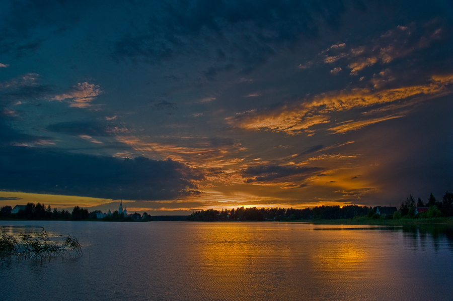 Magic dusk | dusk, lake, sky, cloud