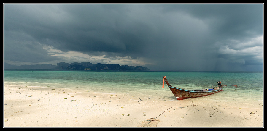 At the seashore | seashore, boat, beach, sand