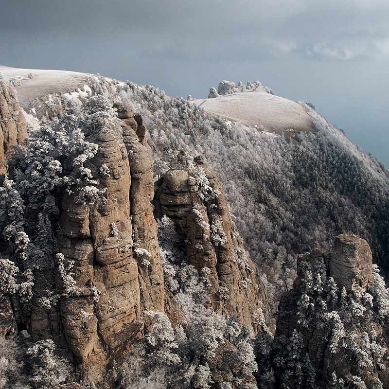 Table land in snow | tableland, snow, ice, downhill