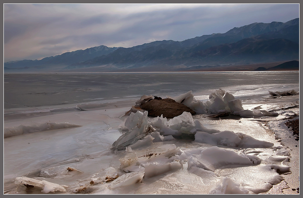 Icy shore | icy shore, beach, sea, mountain