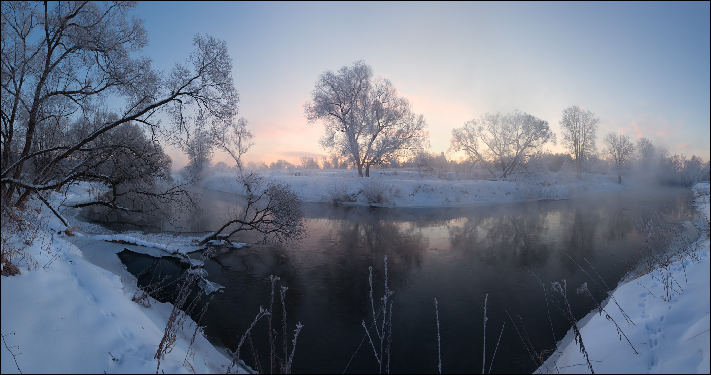 Winter day, Istra | landscape, nature, outdoor, winter, snow, Istra, trees, water, frost, day