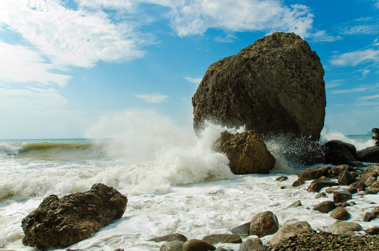  Light storm, Crimea | Crimea, sea, storm, wave, stone, foam, pebble, sky, water, resort