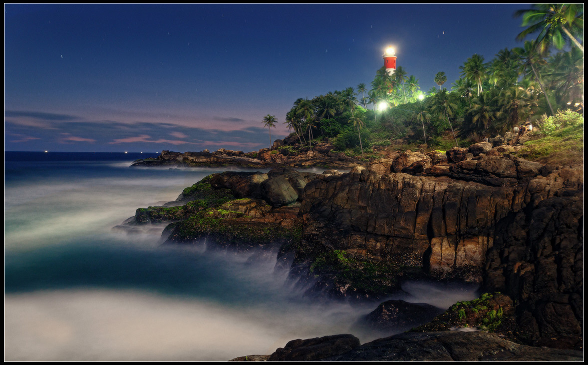 Lighthouse on the hill | lighthouse, hill, abrupt coast, haze