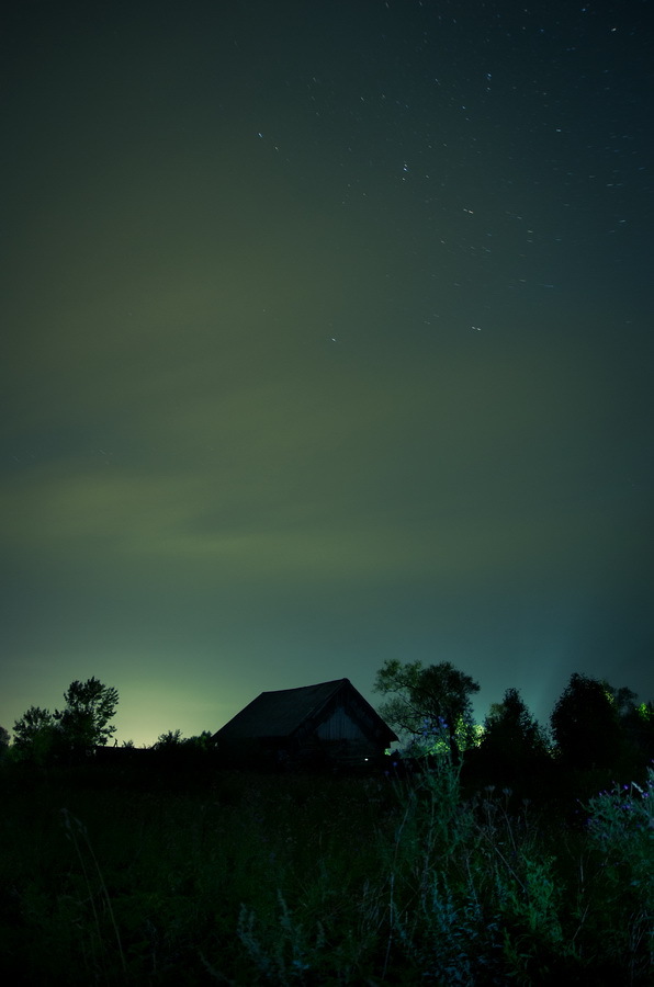 Midnight in the countryside | cuontryside, midnight, house, darkness