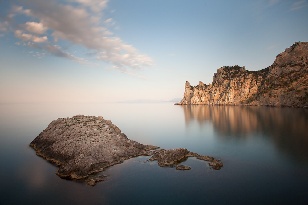 Calm sea | calm sea, sky, cloud, cliff