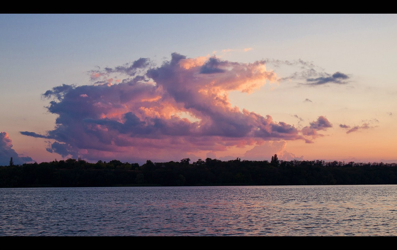 Dusk above the sea | dusk, sea, water, shore