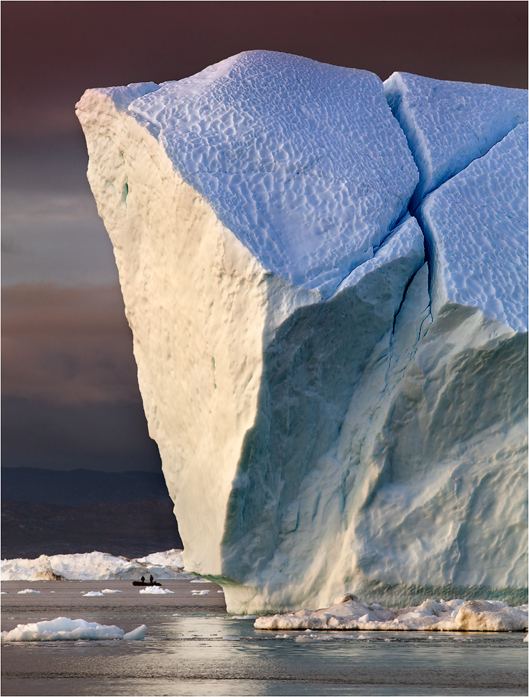 Huge glacier, Greenland | Greenland, glacier, huge, ice, snow, boat, people, white, water, sky