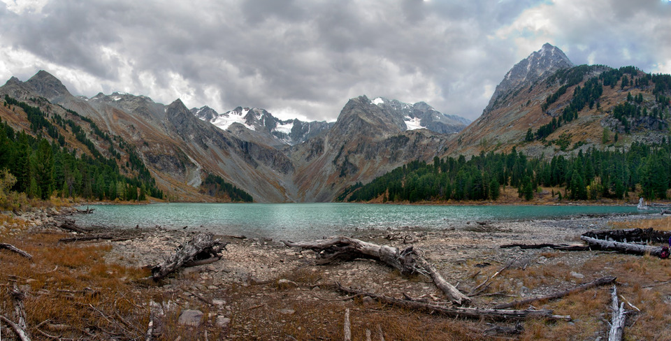 Katun Reserve, Altai | Multa, Altai, lake, Katun Reserve, mountain, sky, thunderstorm, forest, landscape, coast