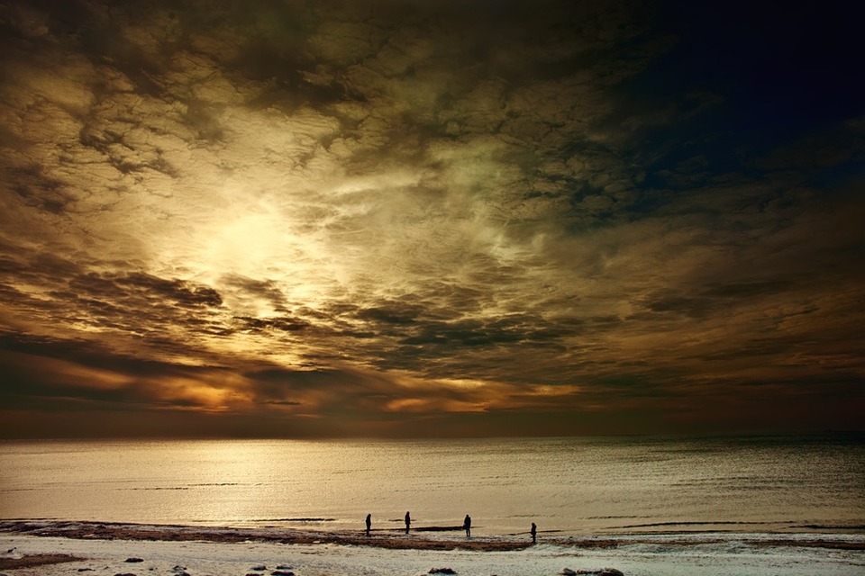 Fantastic sky, Lithuania | sky, clouds, sea, wave, mood, evening, people, Lithuania, Baltic, fantastic