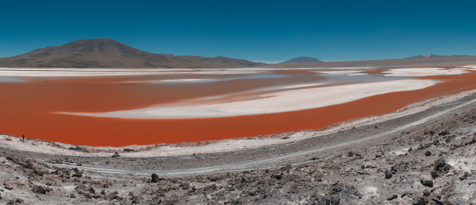 Colorado lagoon | lagoon, mountain, road, stones